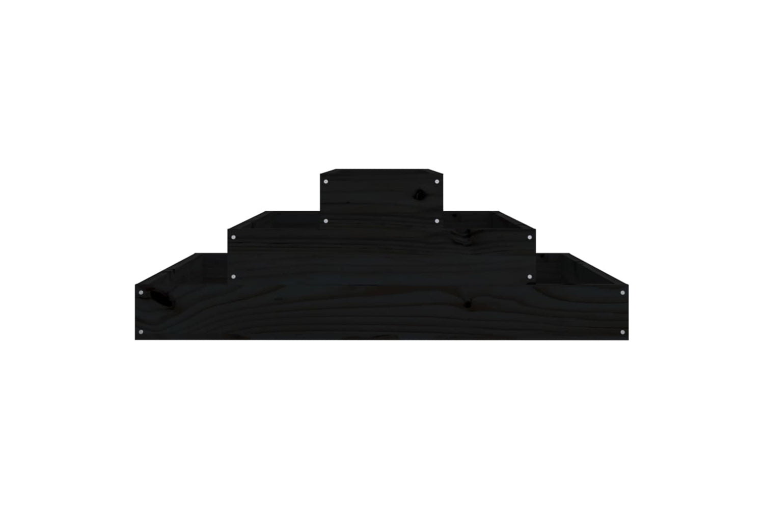 vidaXL 823896 Planter Black 80x80x27cm Solid Wood Pine-4