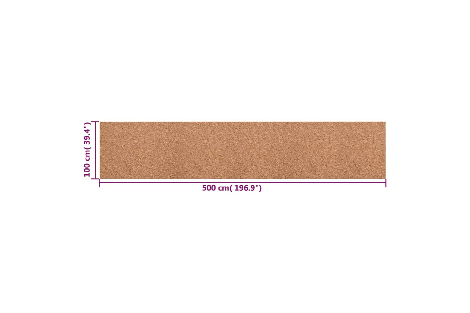 vidaXL 153137 Cork Roll 100x500cm 5mm-6
