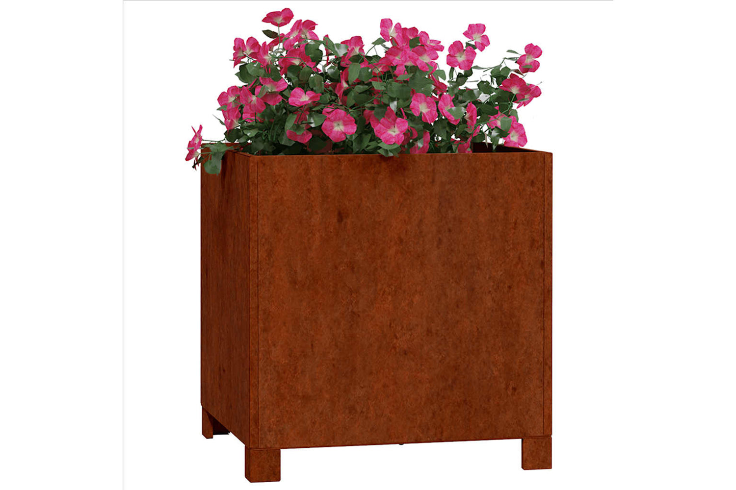 vidaXL 823681 Planters With Legs 2 Pcs Rusty 42x40x43cm Corten Steel-2