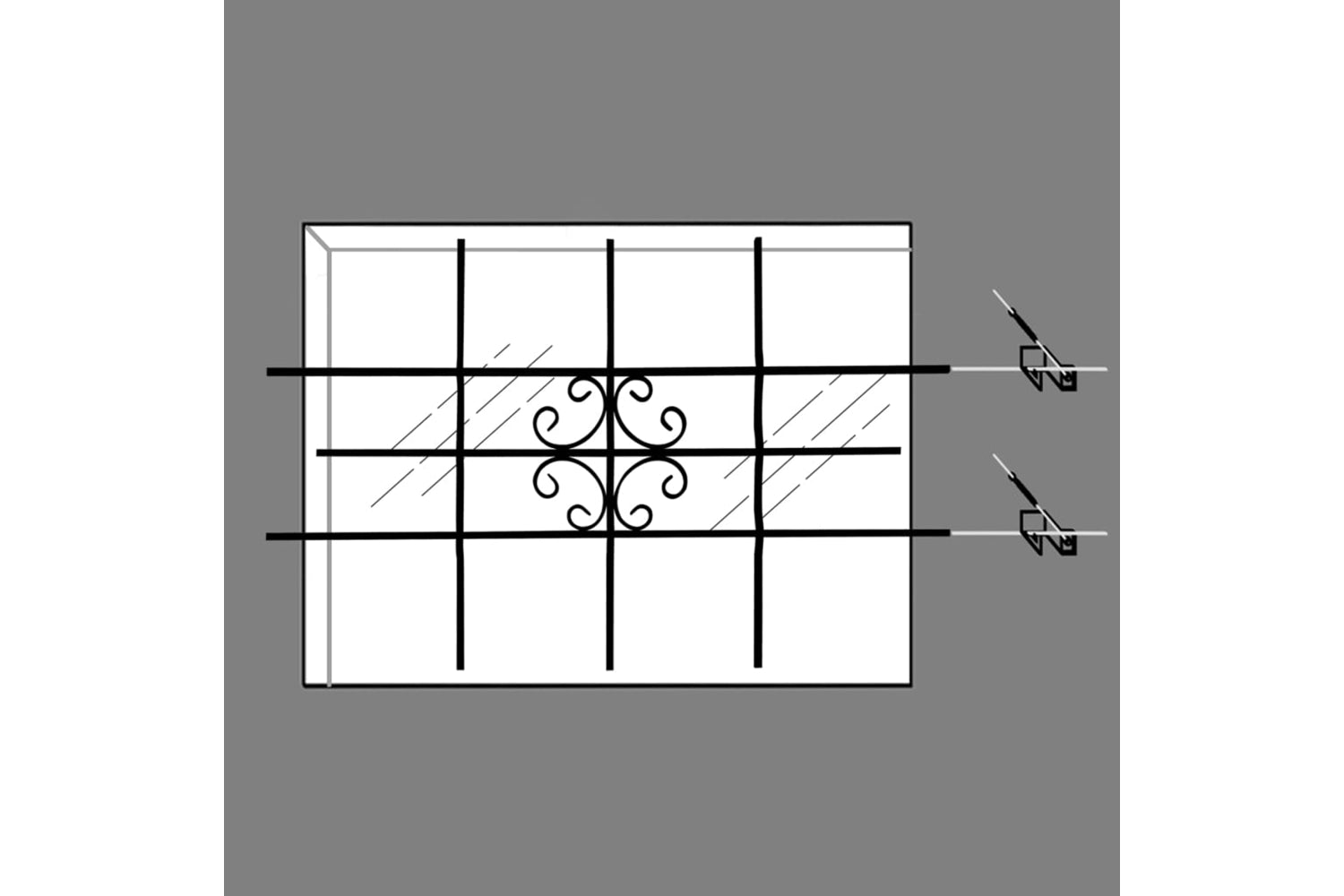 Vidaxl 141205 Window Security Grilles 69 X 114 Cm-7