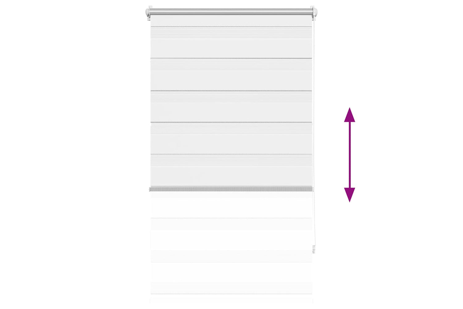 vidaXL 240194 Zebra Blind 70 X 120cm White-4