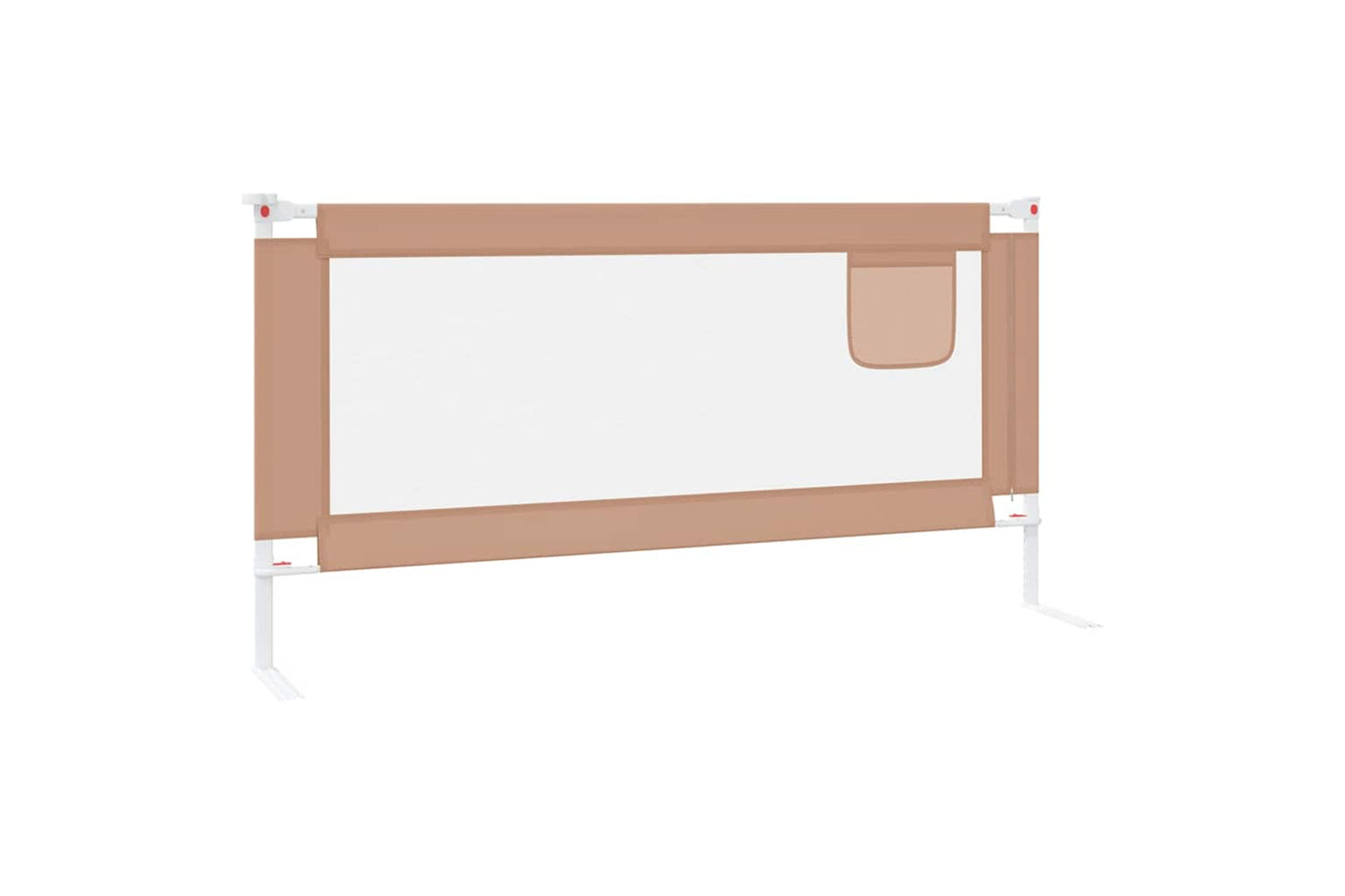 Vidaxl Toddler Safety Bed Rail Taupe 180x25 Cm Fabric-4