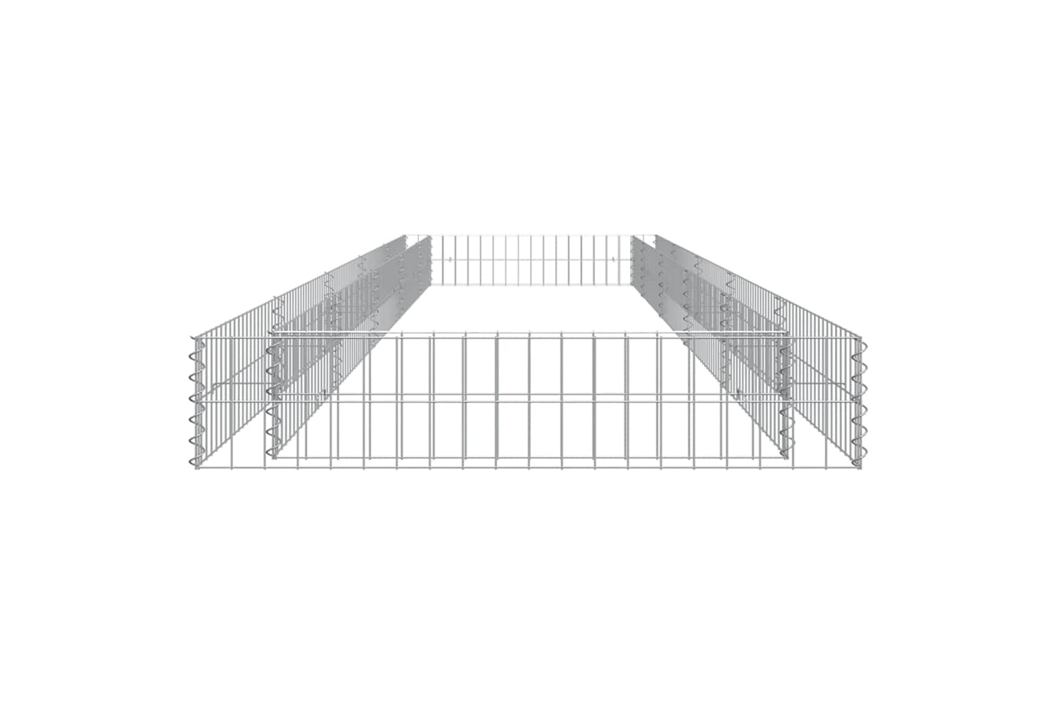 vidaXL 151315 Gabion Raised Bed Galvanised Steel 500x100x20cm-6