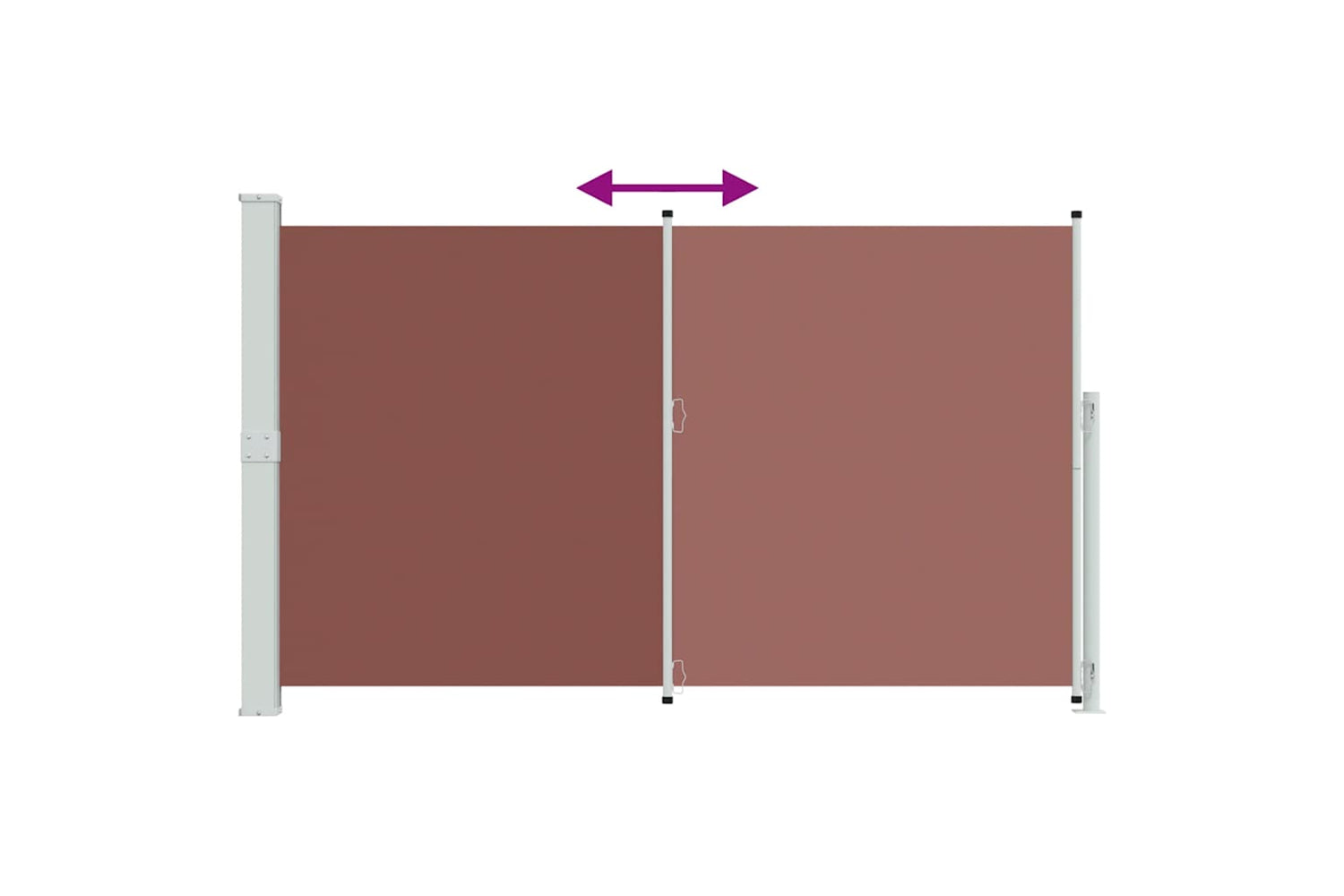 vidaXL 313402 Patio Retractable Side Awning 180x300cm Brown-6
