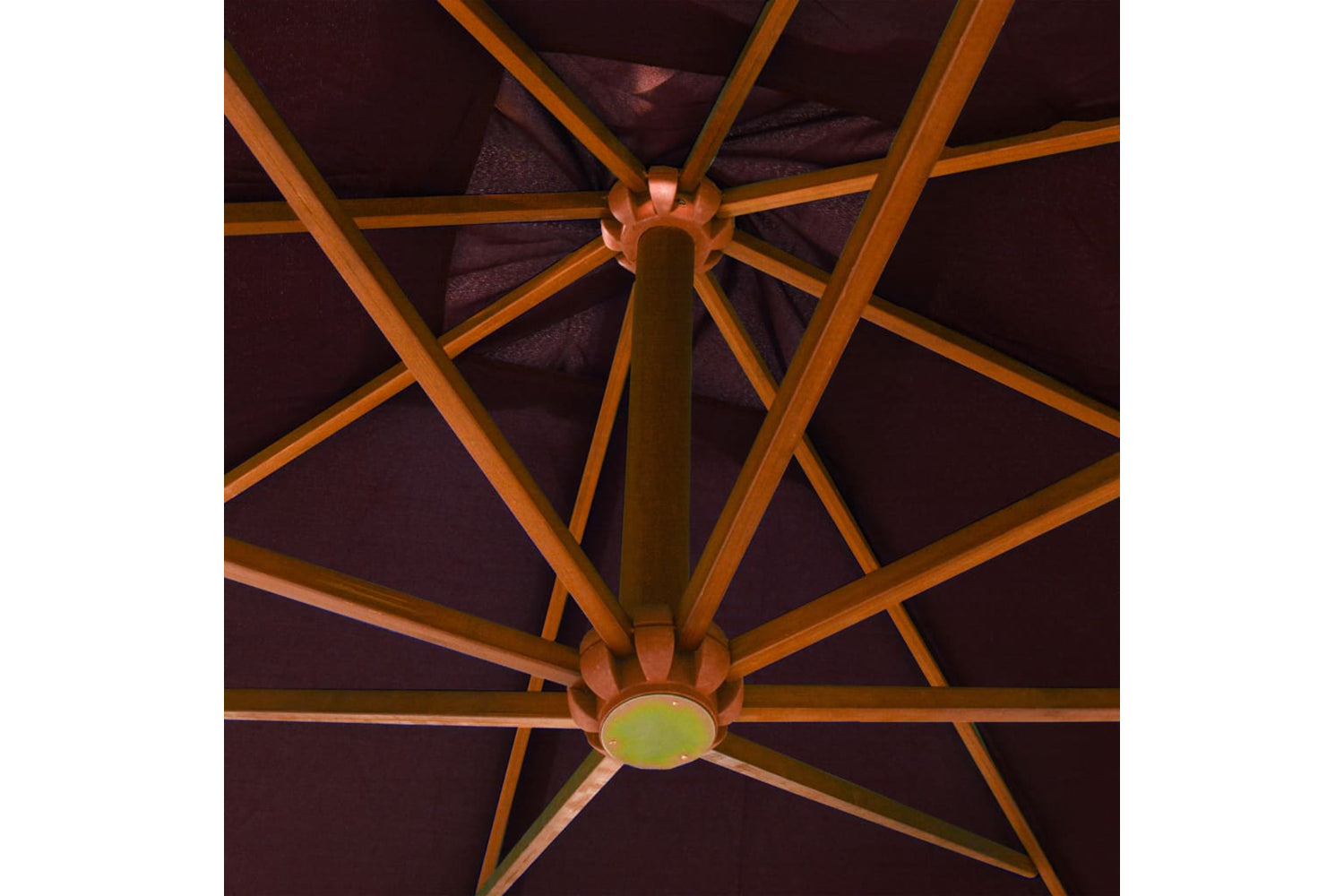 Vidaxl 313776 Hanging Parasol With Pole Bordeaux Red 3x3 M Solid Fir Wood-4