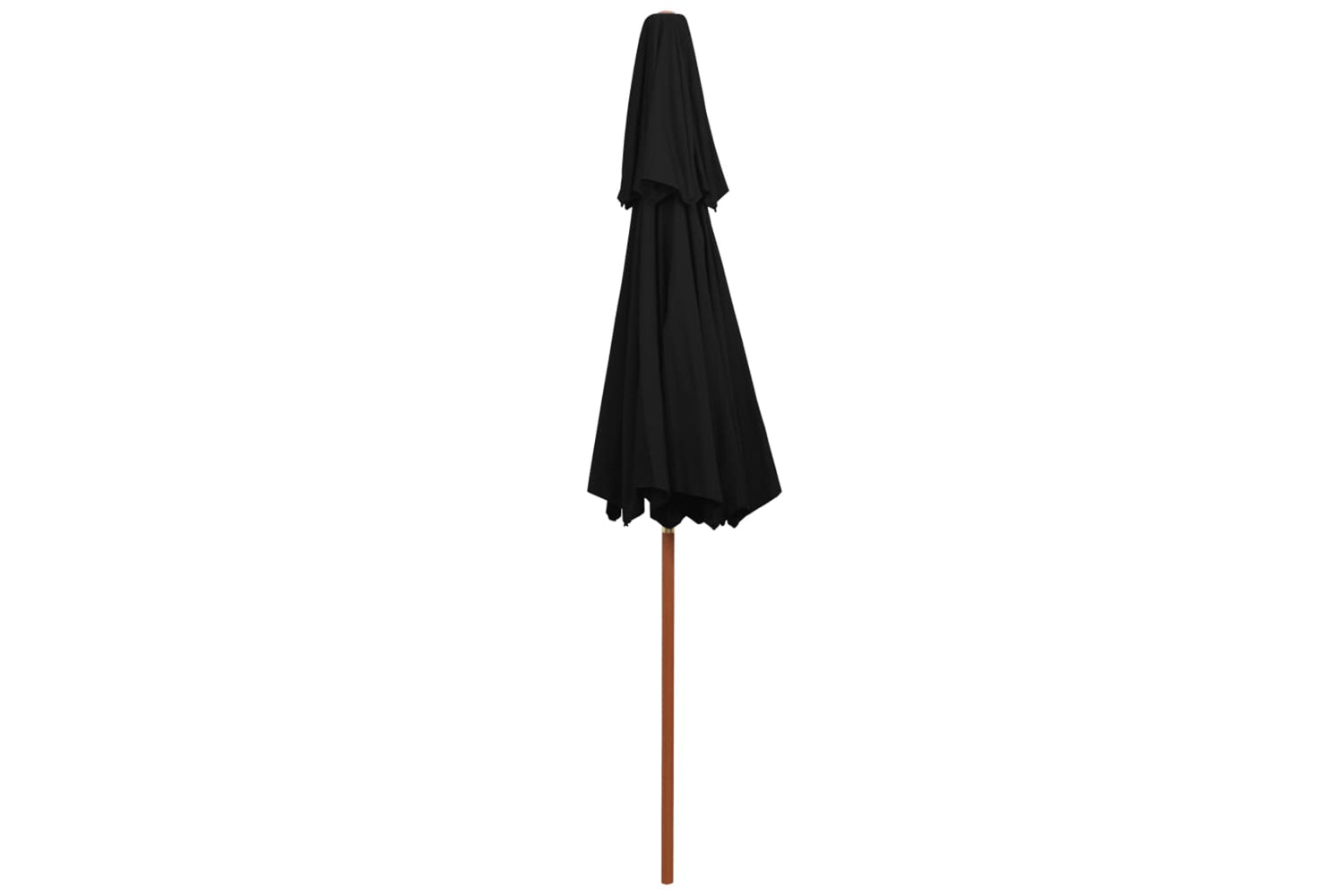 vidaXL 313766 Double Decker Parasol With Wooden Pole Black 270cm-4