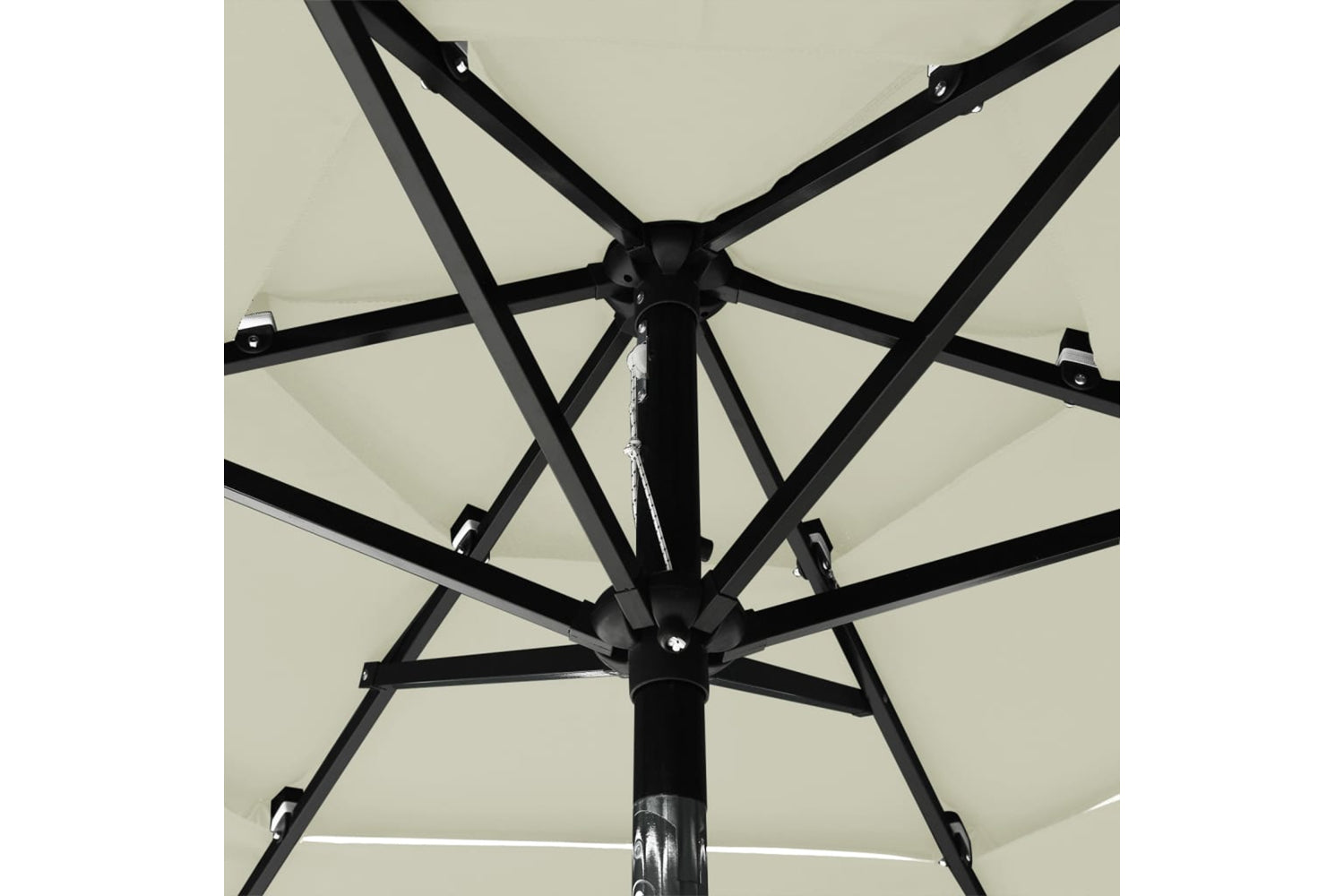 Vidaxl 313852 3-tier Parasol With Aluminium Pole Sand 2 M-5