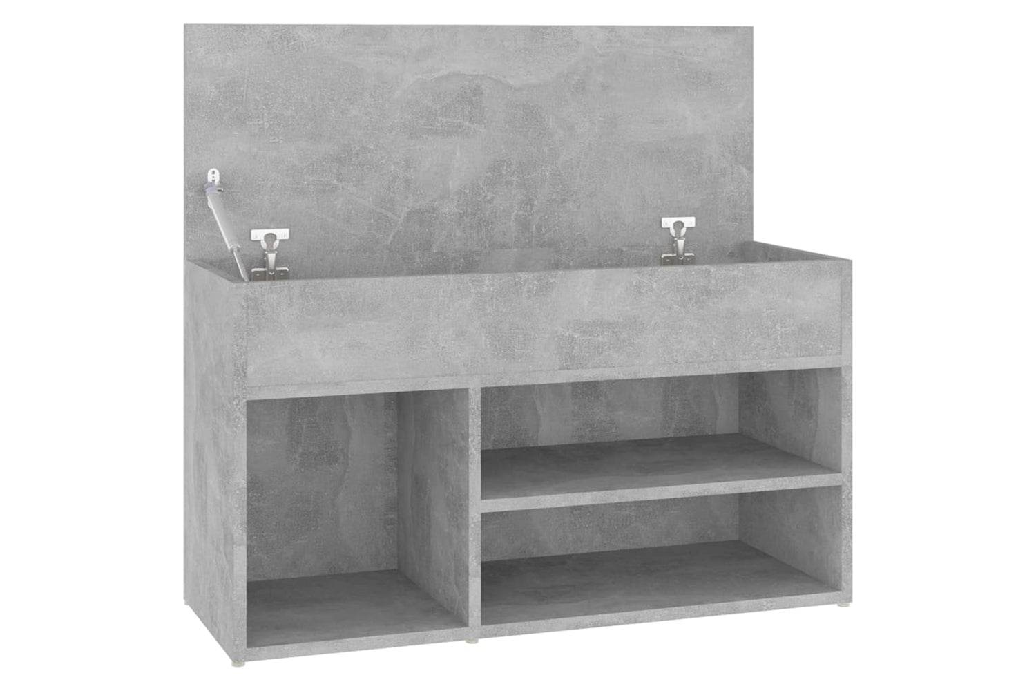 vidaXL 808751 Shoe Bench Concrete Grey 80x30x45cm Engineered Wood-4