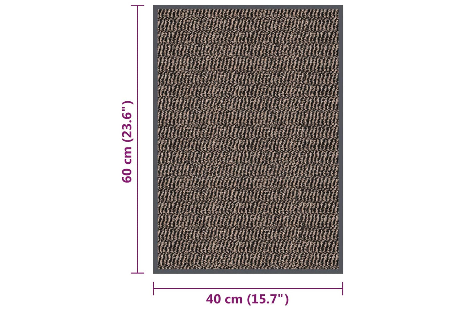 vidaXL 326936 Doormat Tufted 40x60cm Dark Brown-5