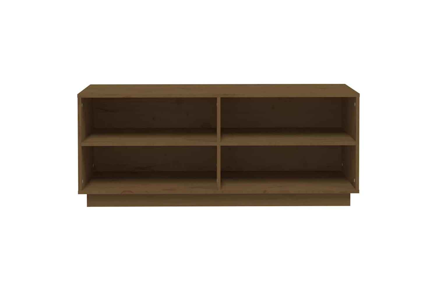 vidaXL 813543 Shoe Cabinet Honey Brown 110x34x45cm Solid Wood Pine-4