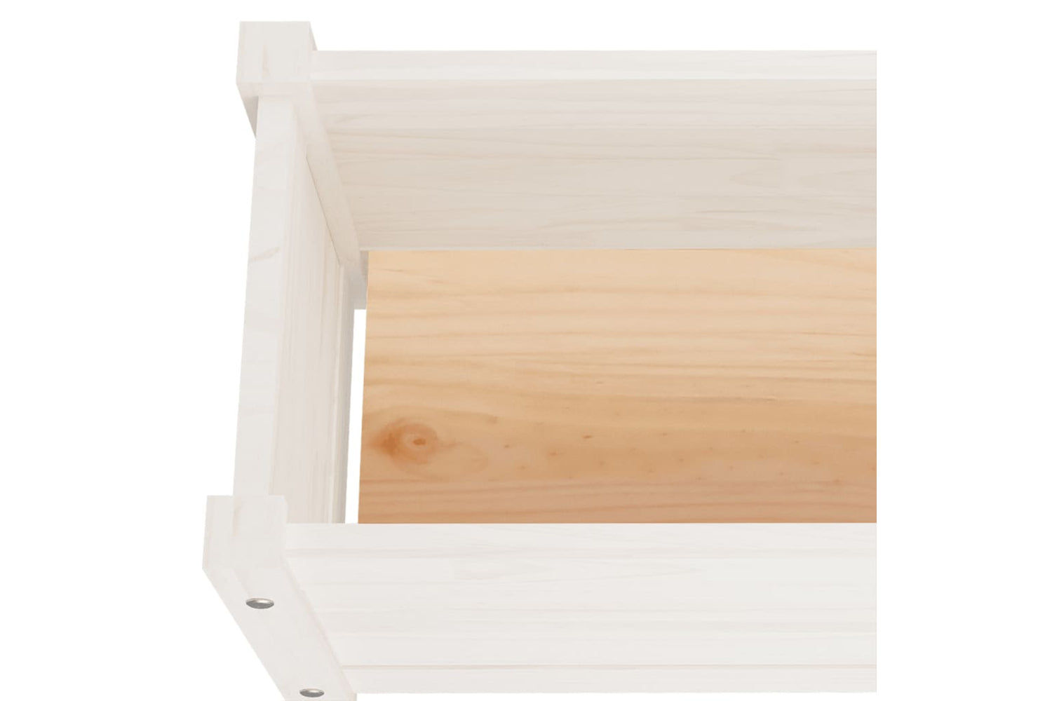 vidaXL 810707 Garden Planters 2 Pcs White 60x31x31cm Solid Pinewood-5