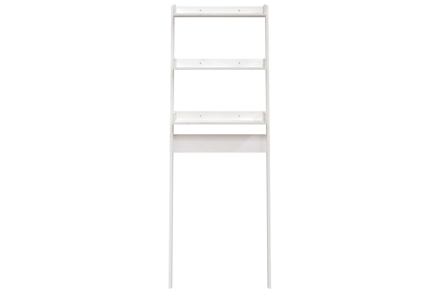 vidaXL 824654 Toilet Rack White 63.5x32x179cm Solid Wood Pine-4