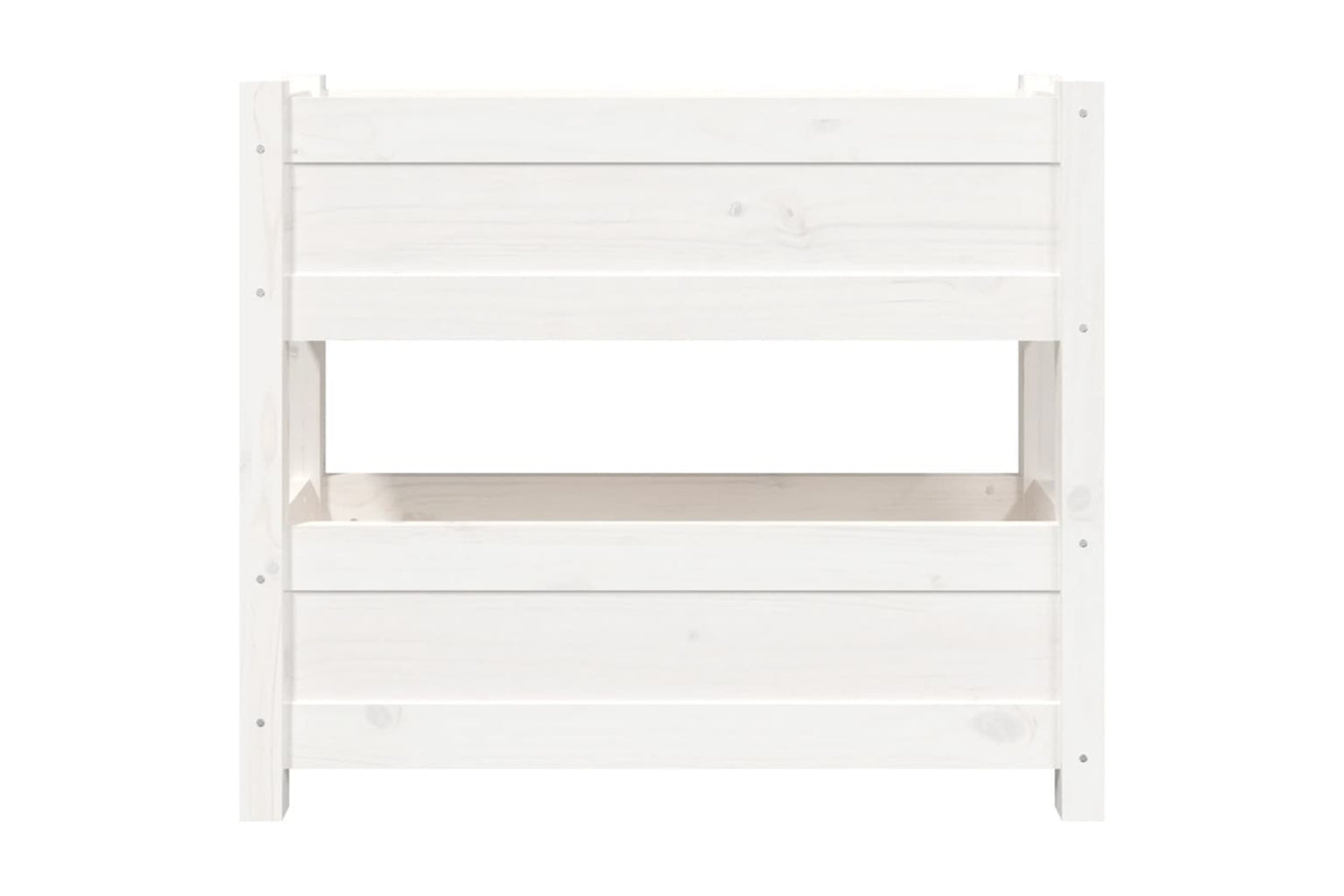 vidaXL 823942 Planter White 77x25x66cm Solid Wood Pine-4