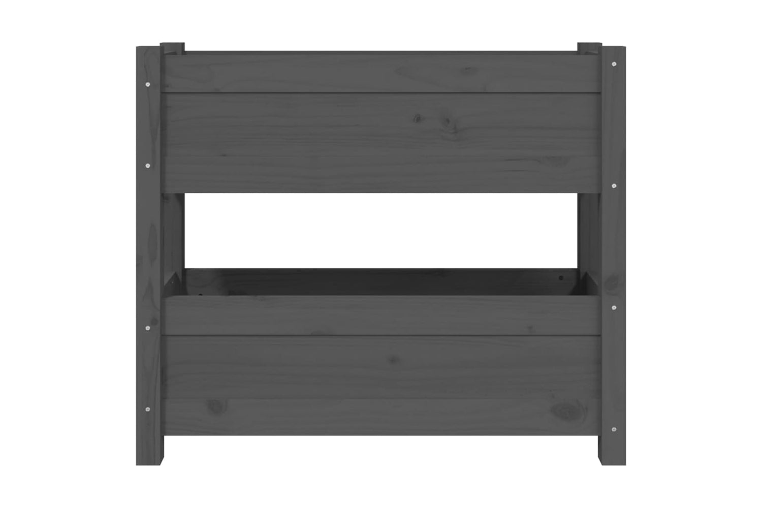 vidaXL 823943 Planter Grey 77x25x66cm Solid Wood Pine-4