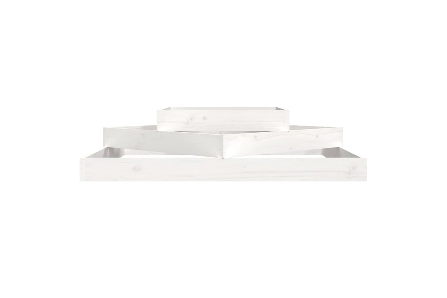 vidaXL 823886 Planter White 112x112x27cm Solid Wood Pine-3