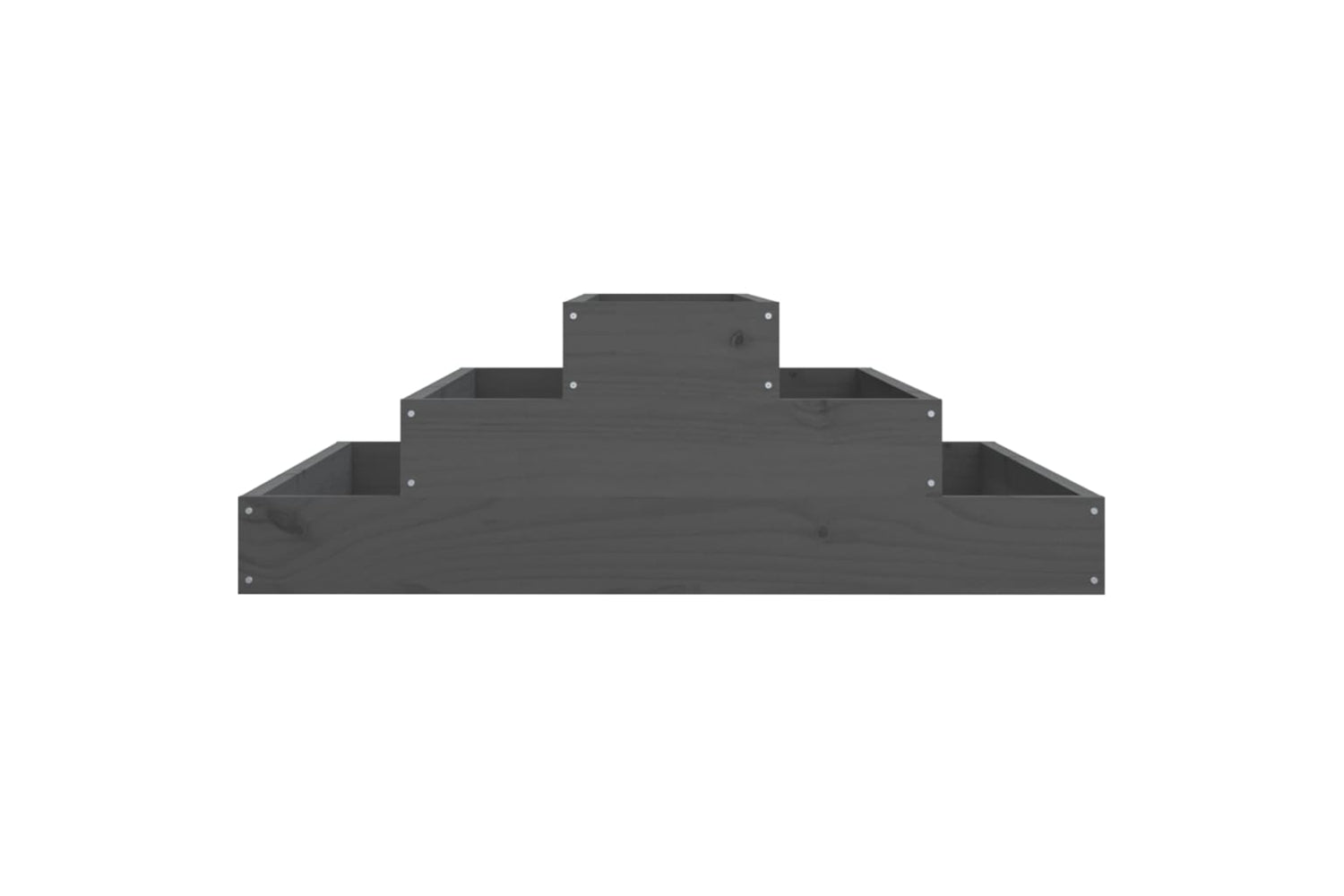 vidaXL 823894 Planter Grey 80x80x27cm Solid Wood Pine-4
