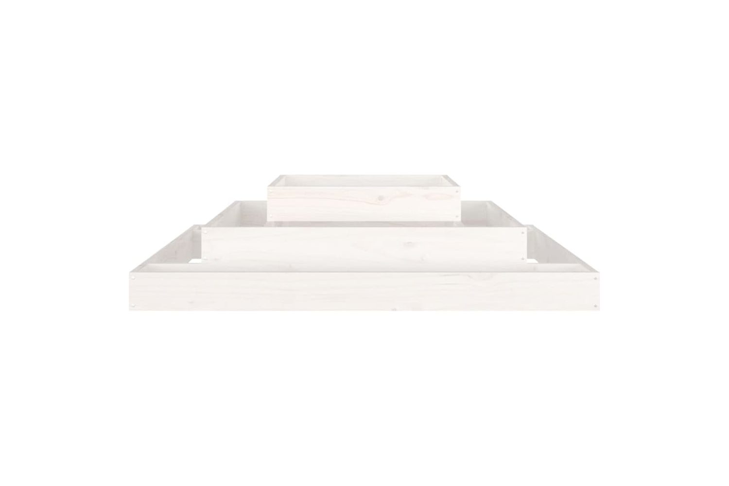 vidaXL 823872 Planter White 110x110x27cm Solid Wood Pine-4
