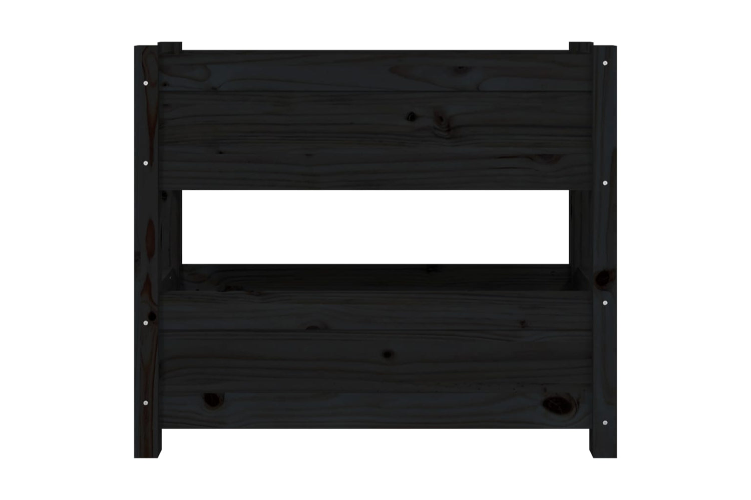 vidaXL 823945 Planter Black 77x25x66cm Solid Wood Pine-4