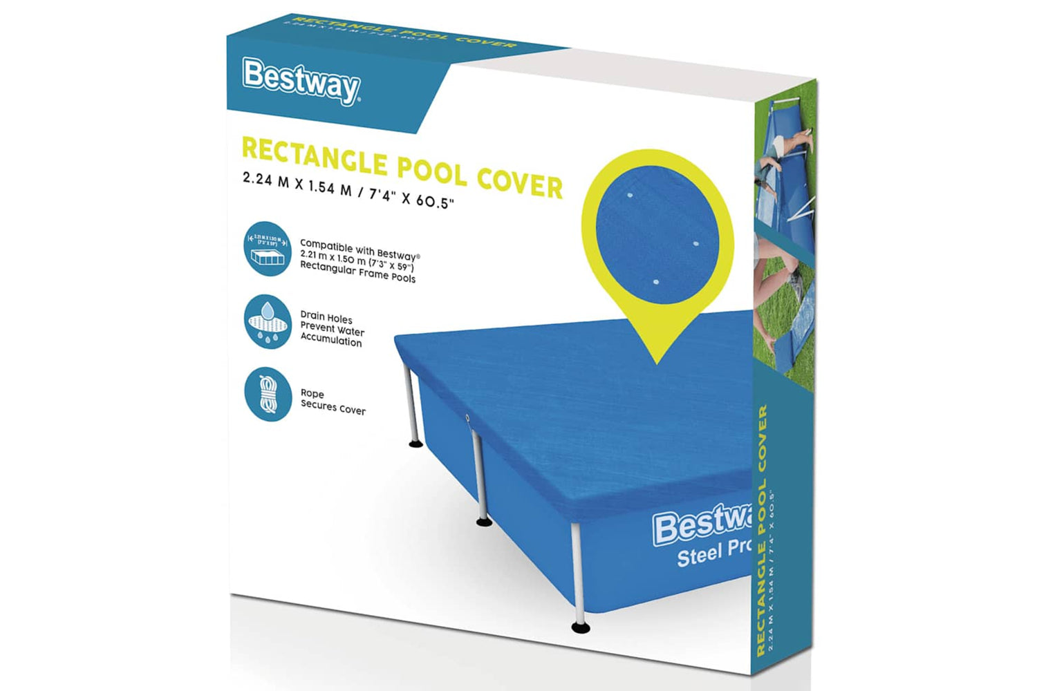 Bestway 92076 Pool Cover Flowclear 221x150 Cm-2