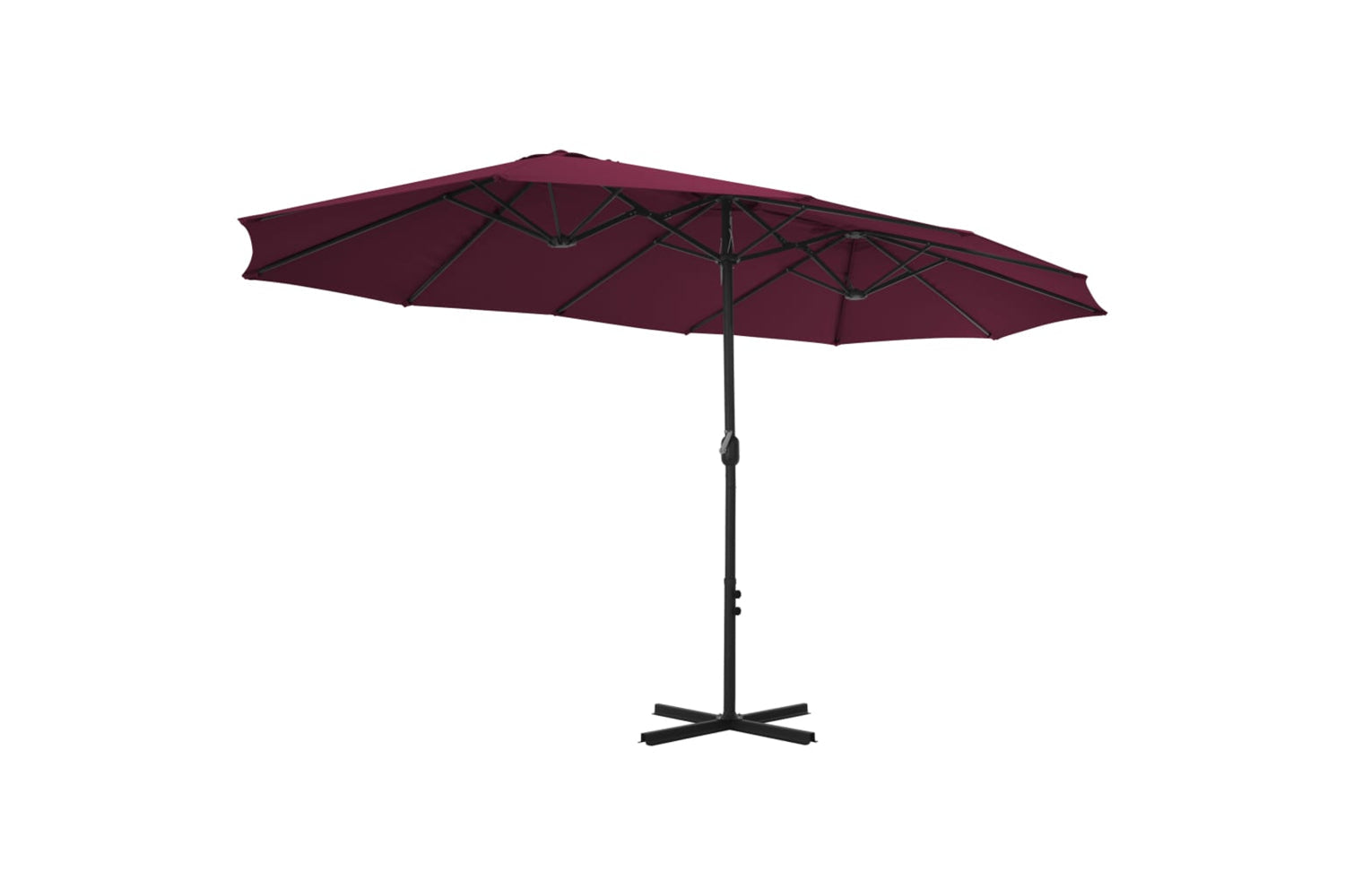 vidaXL 44871 Outdoor Parasol With Aluminium Pole 460x270cm Bordeaux Red-4