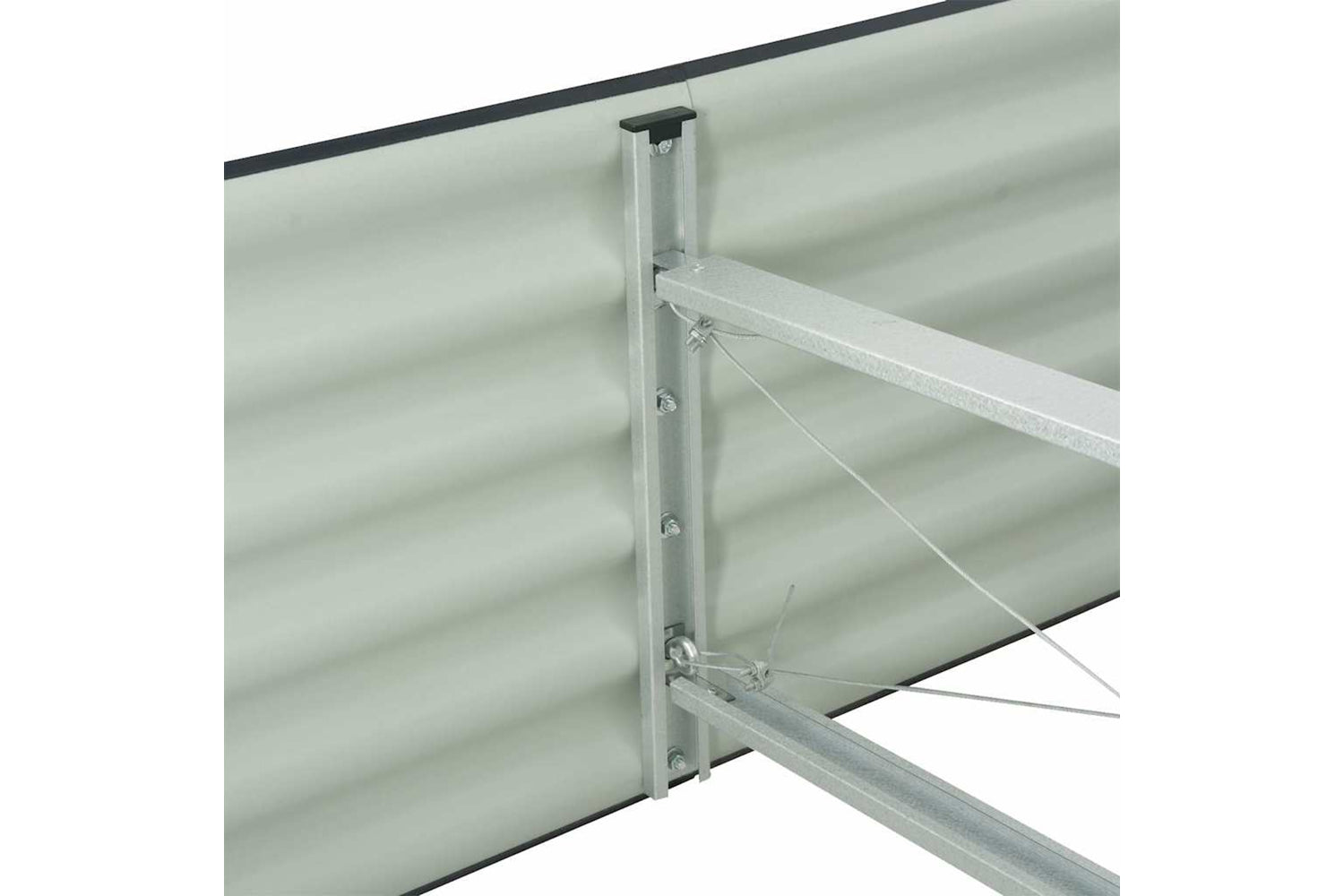 vidaXL Garden Raised Bed 320x80x44cm Galvanised Steel Grey-5