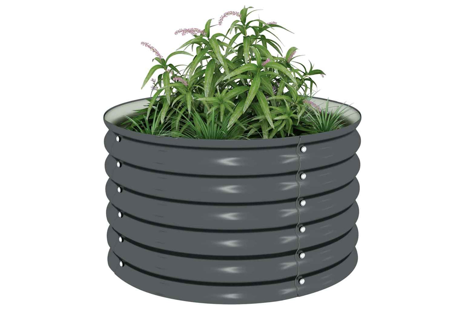 vidaXL 45530 Garden Raised Bed 80x80x44cm Galvanised Steel Grey-3