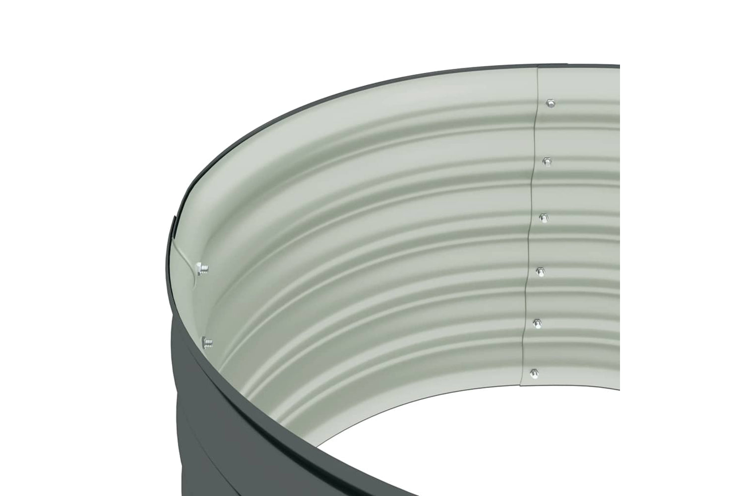 vidaXL 45530 Garden Raised Bed 80x80x44cm Galvanised Steel Grey-5