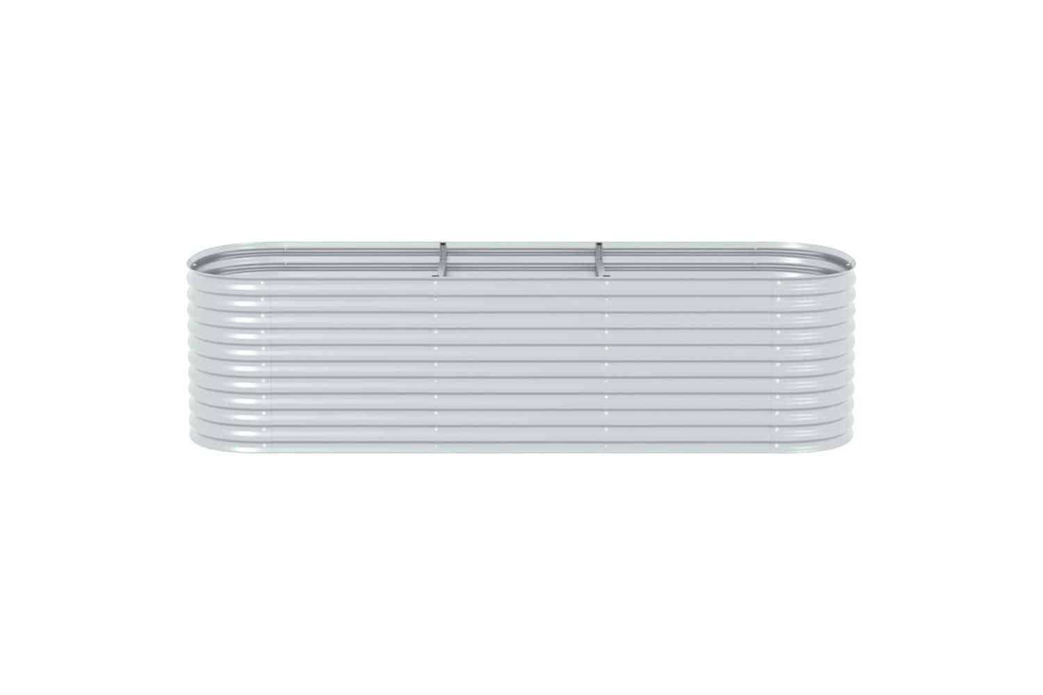 vidaXL Garden Raised Bed 320x80x81cm Galvanised Steel Silver-4