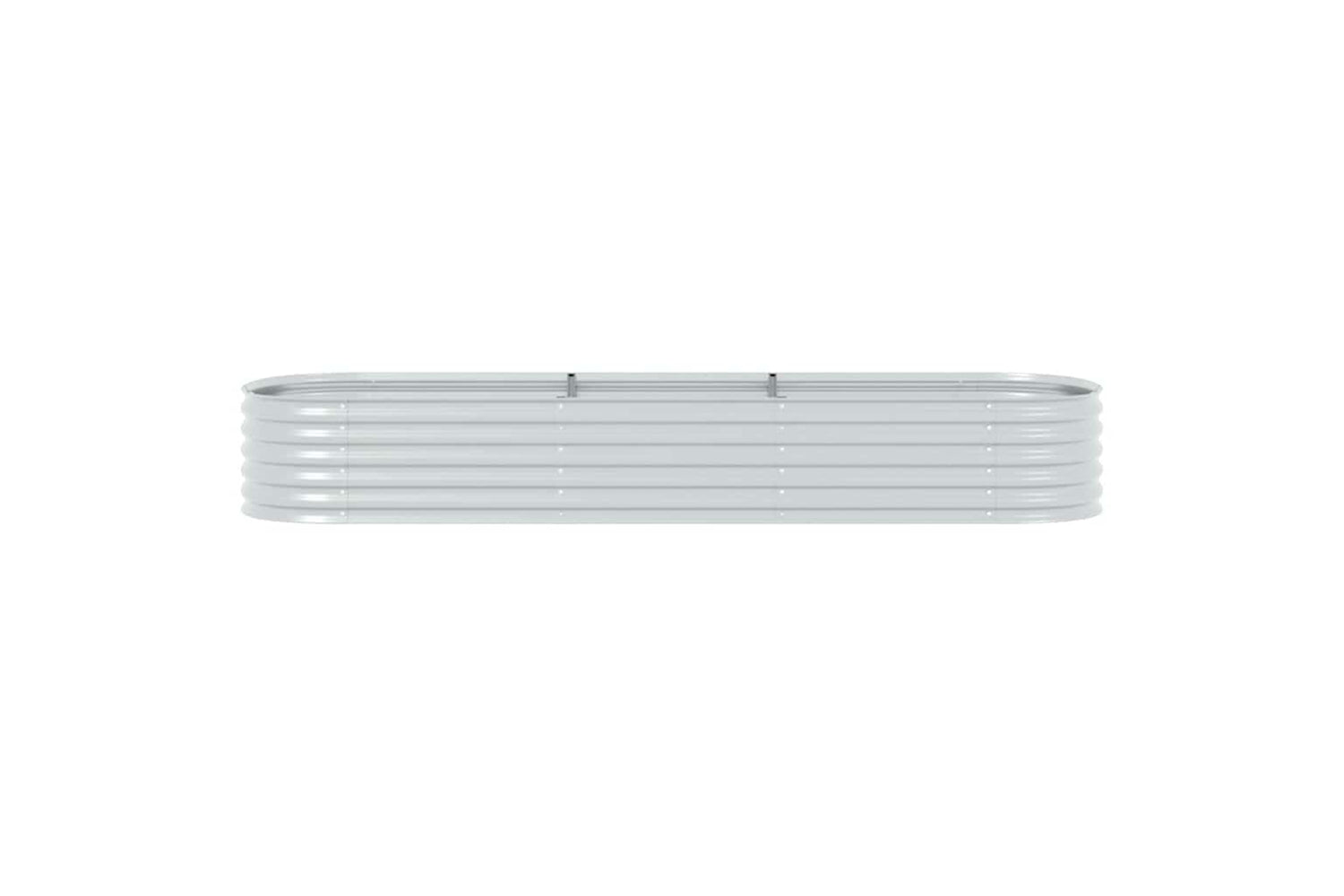 vidaXL Garden Raised Bed 320x80x44cm Galvanised Steel Silver-4