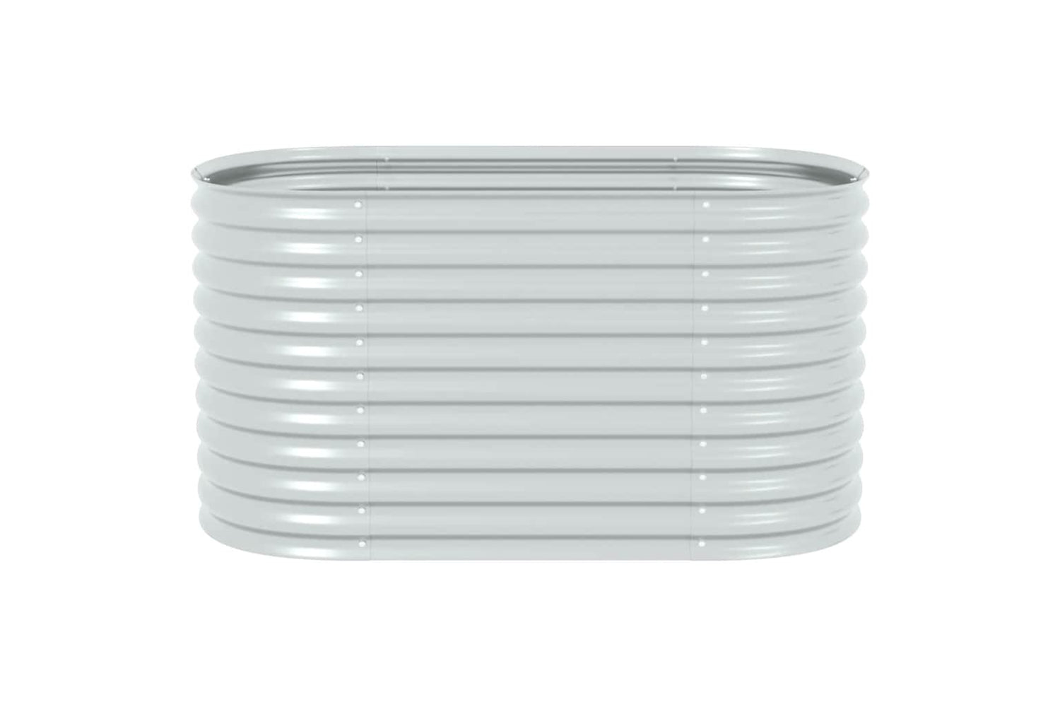 vidaXL Garden Raised Bed 160x80x81cm Galvanised Steel Silver-3
