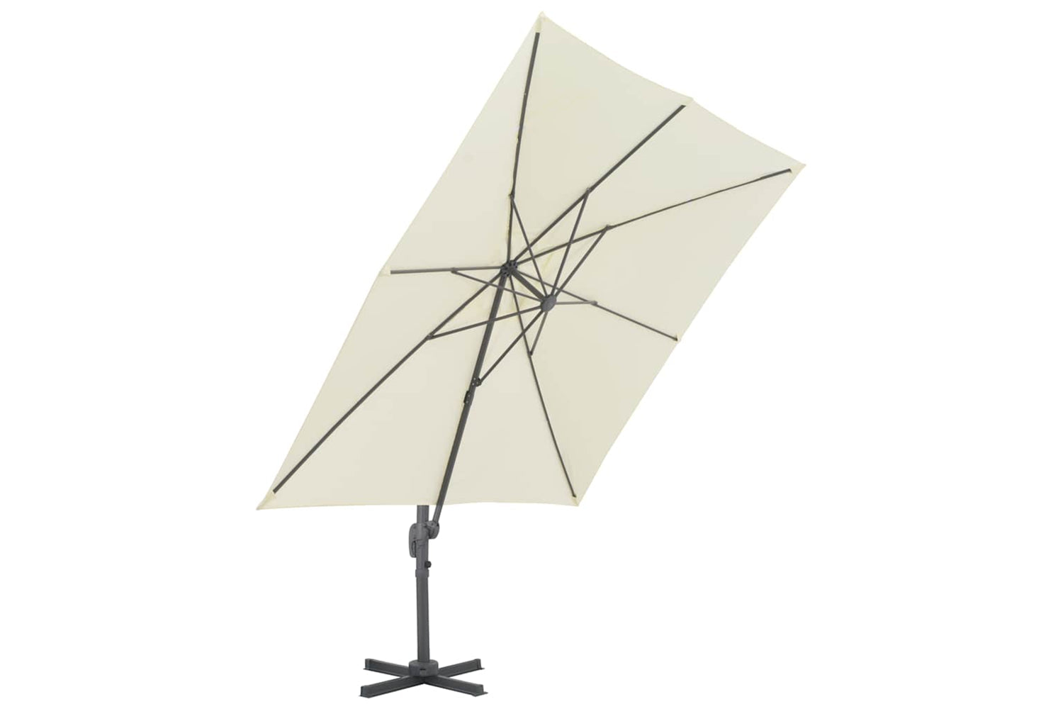 vidaXL 44632 Cantilever Umbrella With Aluminium Pole 300x300cm Sand-3