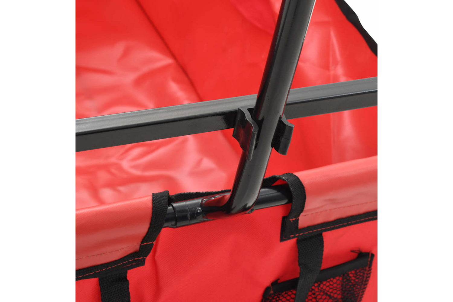 Vidaxl 143778 Folding Hand Trolley Steel Red-5
