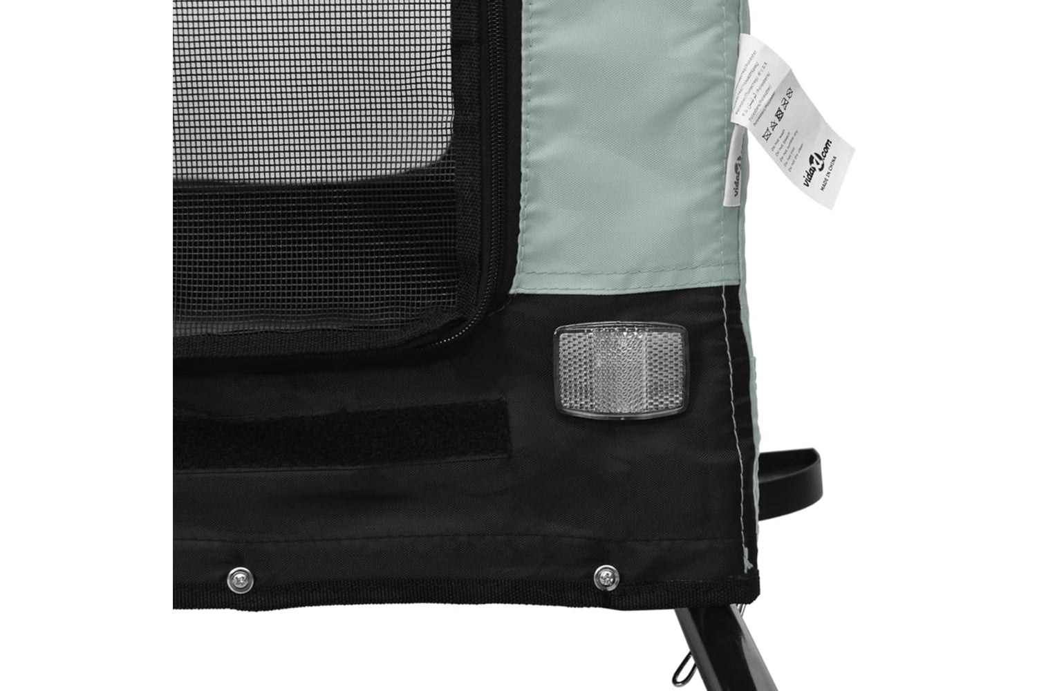 Vidaxl 94028 Pet Bike Trailer Grey And Black Oxford Fabric And Iron-8