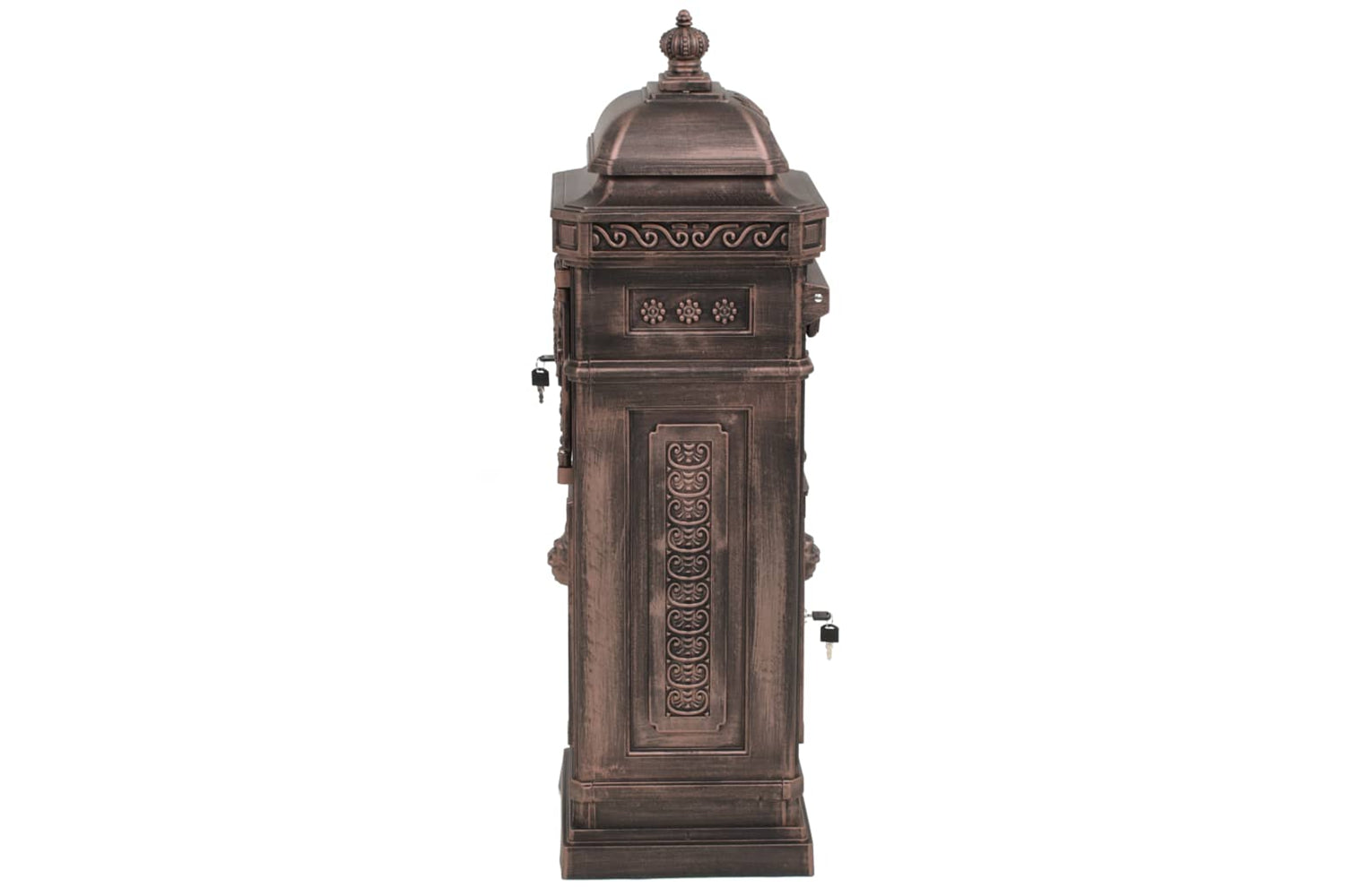 Vidaxl 43892 Pillar Letterbox Aluminium Vintage Style Rustproof Bronze-4