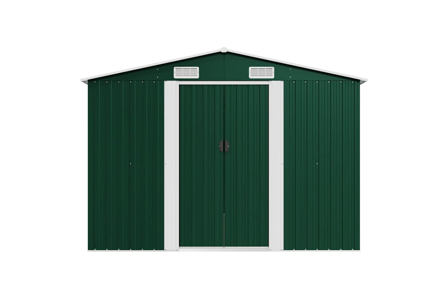 vidaXL 143344 Garden Shed 257x392x181cm Metal Green-5