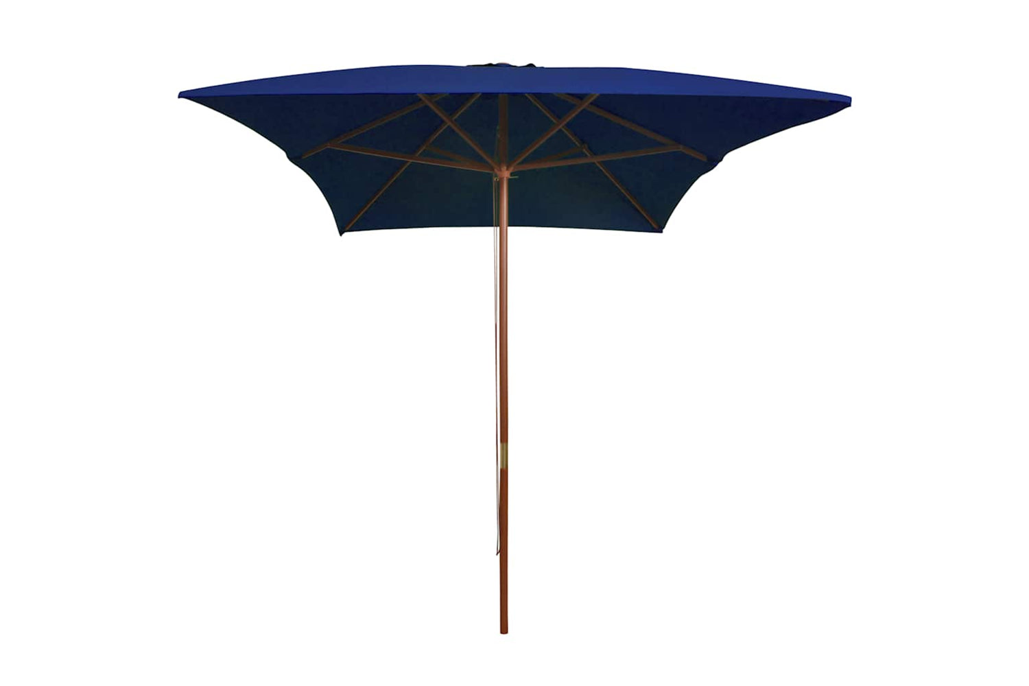 vidaXL 313761 Outdoor Parasol With Wooden Pole Blue 200x300cm-2