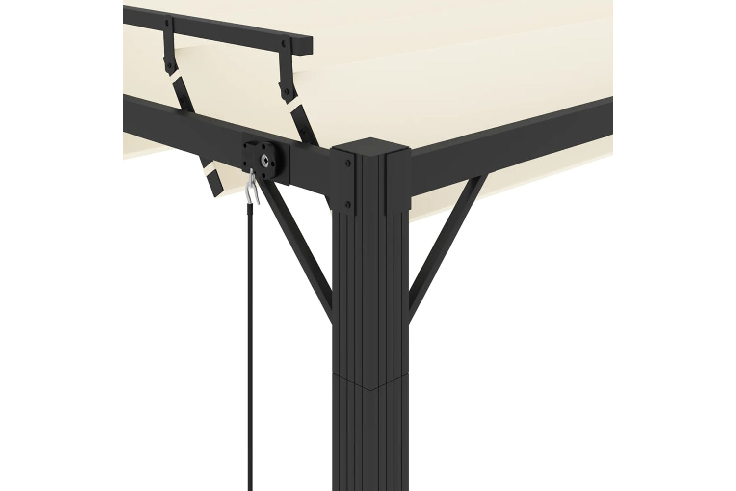 Vidaxl Gazebo With Louvered Roof 3x4 M Cream Fabric And Aluminium-5