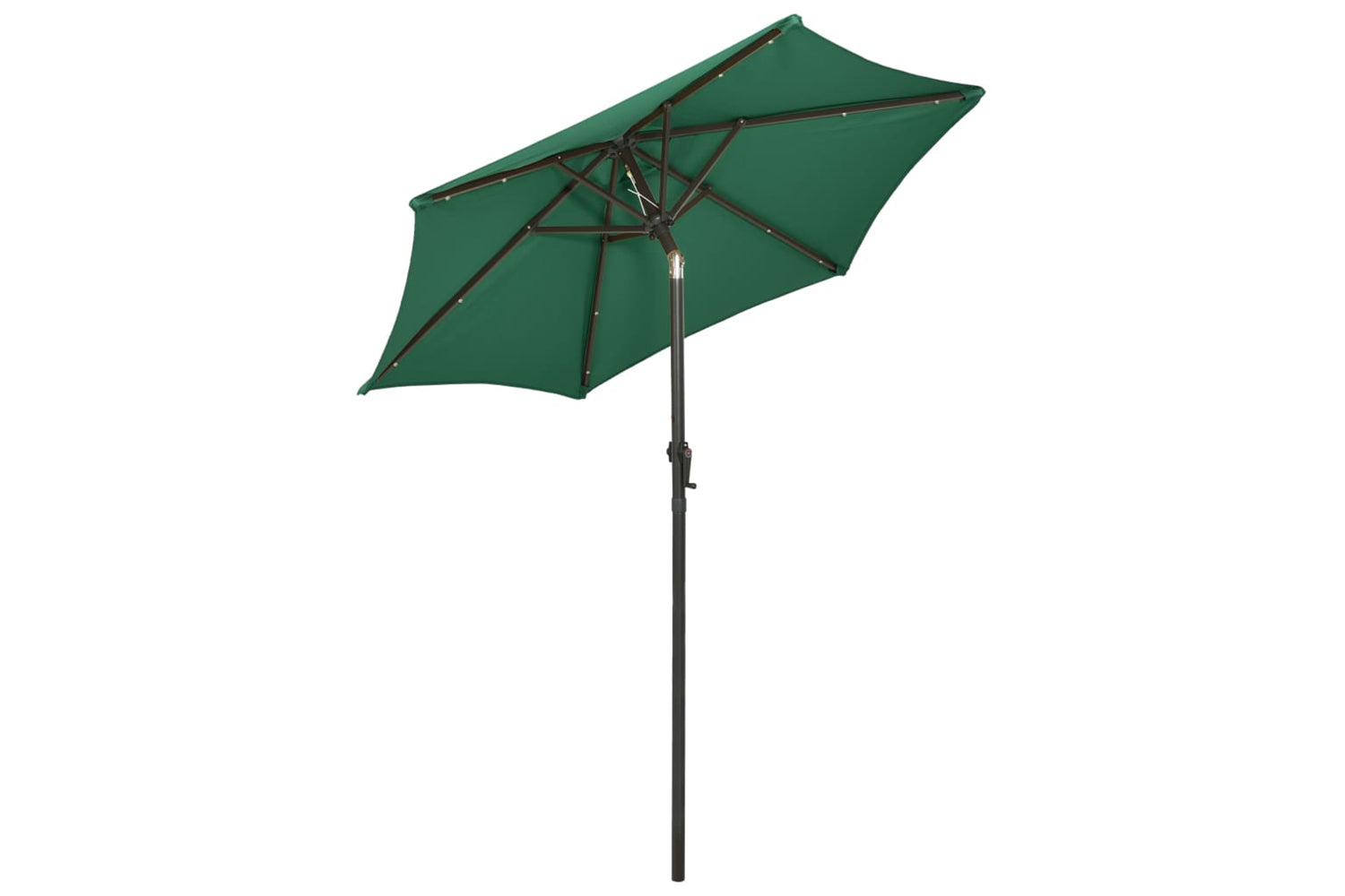 Vidaxl 313558 Parasol With Led Lights Green 200x211 Cm Aluminium-4