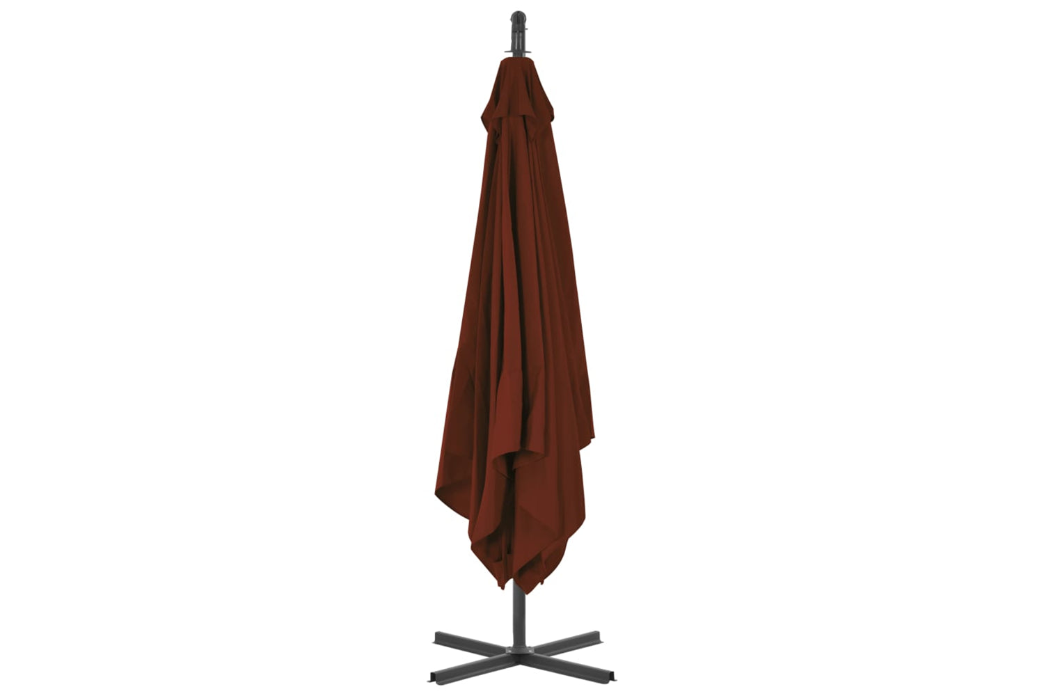 vidaXL 312511 Cantilever Umbrella With Steel Pole 250x250cm Terracotta-4