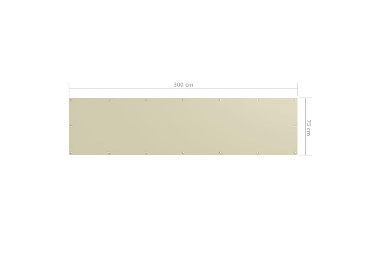 vidaXL 134948 Balcony Screen Cream 75x300cm Oxford Fabric-5