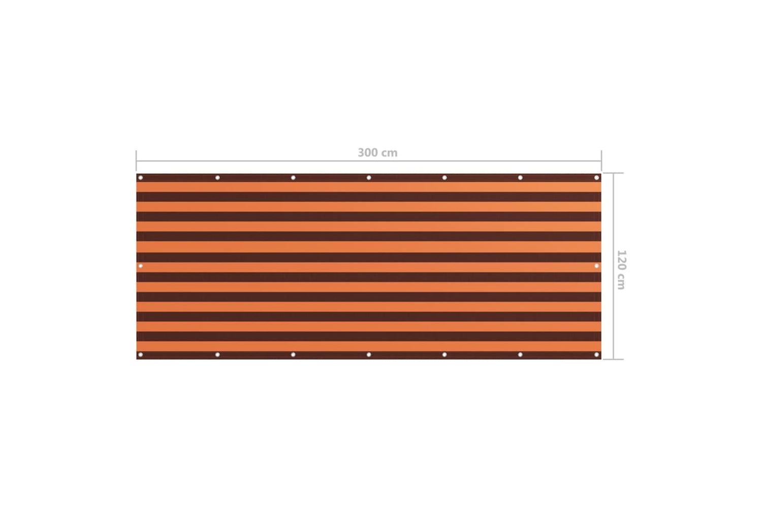 vidaXL 134932 Balcony Screen Orange And Brown 120x300cm Oxford Fabric-5