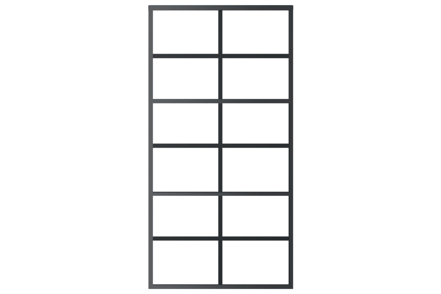 vidaXL 151019 Sliding Door Esg Glass And Aluminium 102x205cm Black-3