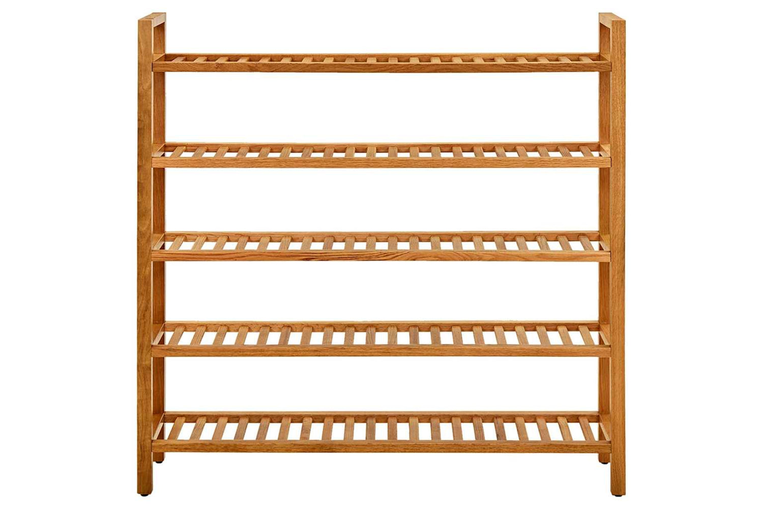 vidaXL 331751 Shoe Rack With 5 Shelves 100x27x100cm Solid Oak Wood-2