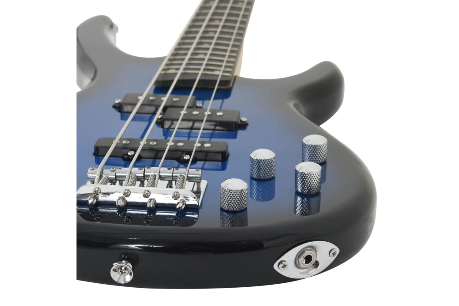 vidaXL 70182 Electric Bass Guitar For Beginner With Bag Blue And Black 4/4 46"-7