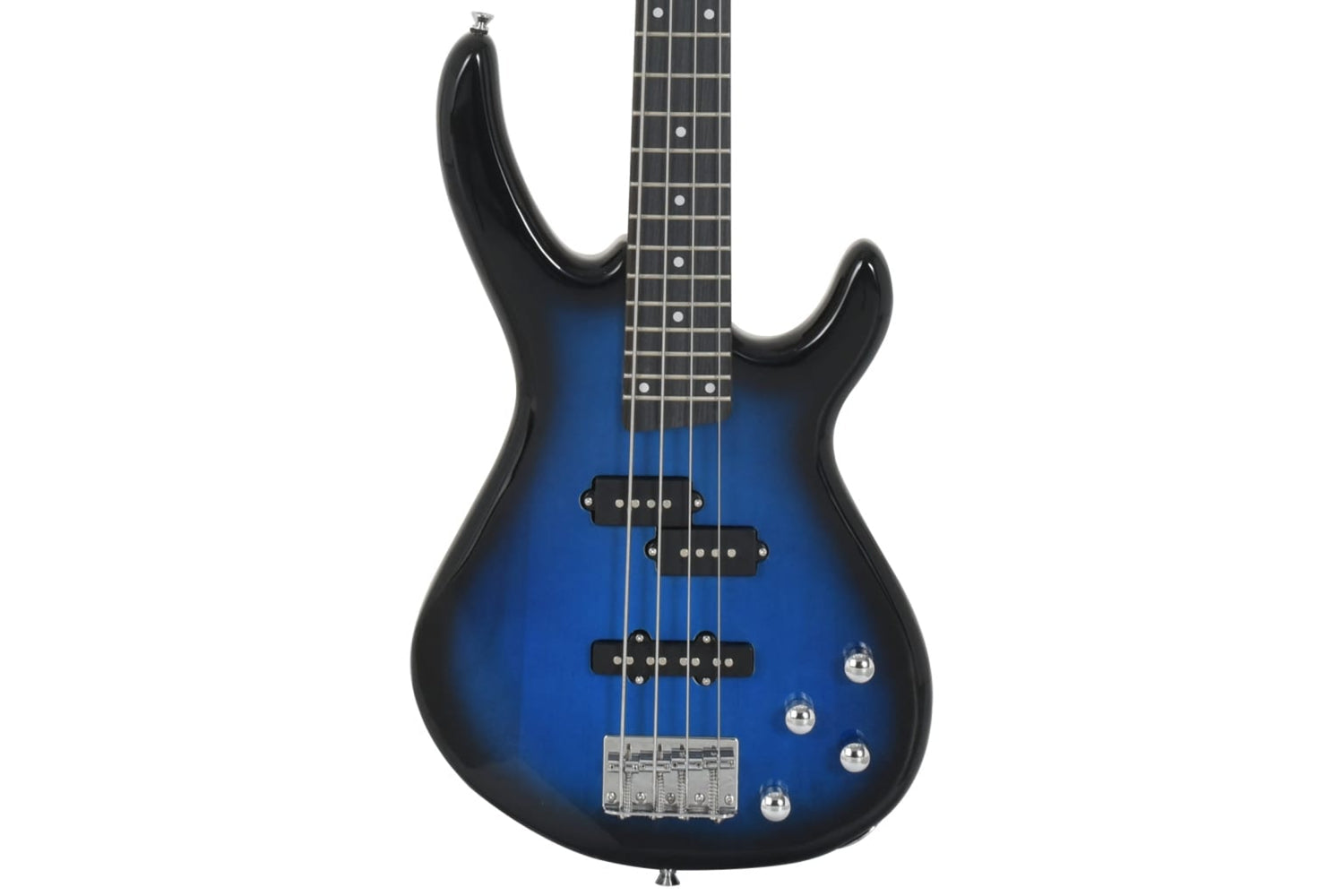 vidaXL 70182 Electric Bass Guitar For Beginner With Bag Blue And Black 4/4 46"-6