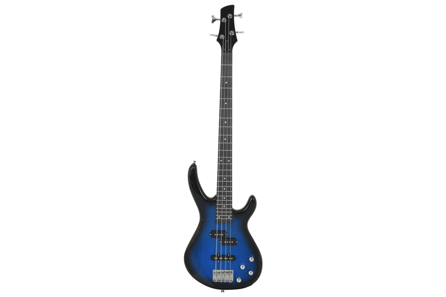 vidaXL 70182 Electric Bass Guitar For Beginner With Bag Blue And Black 4/4 46"-3