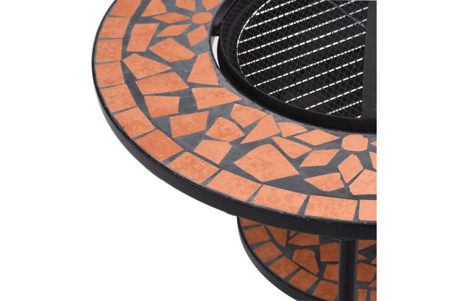 vidaXL 46723 Mosaic Fire Pit Table Terracotta 68cm Ceramic-6