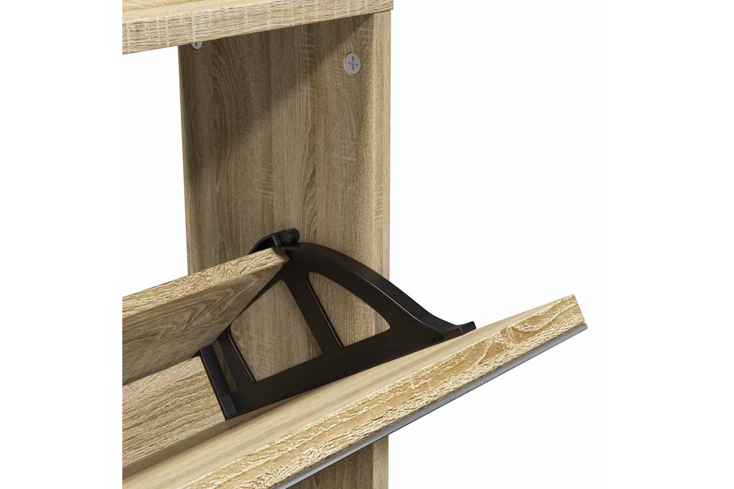 vidaXL 273937 Shoe Cabinet 5-layer Mirror Oak 63x17x169.5cm-6