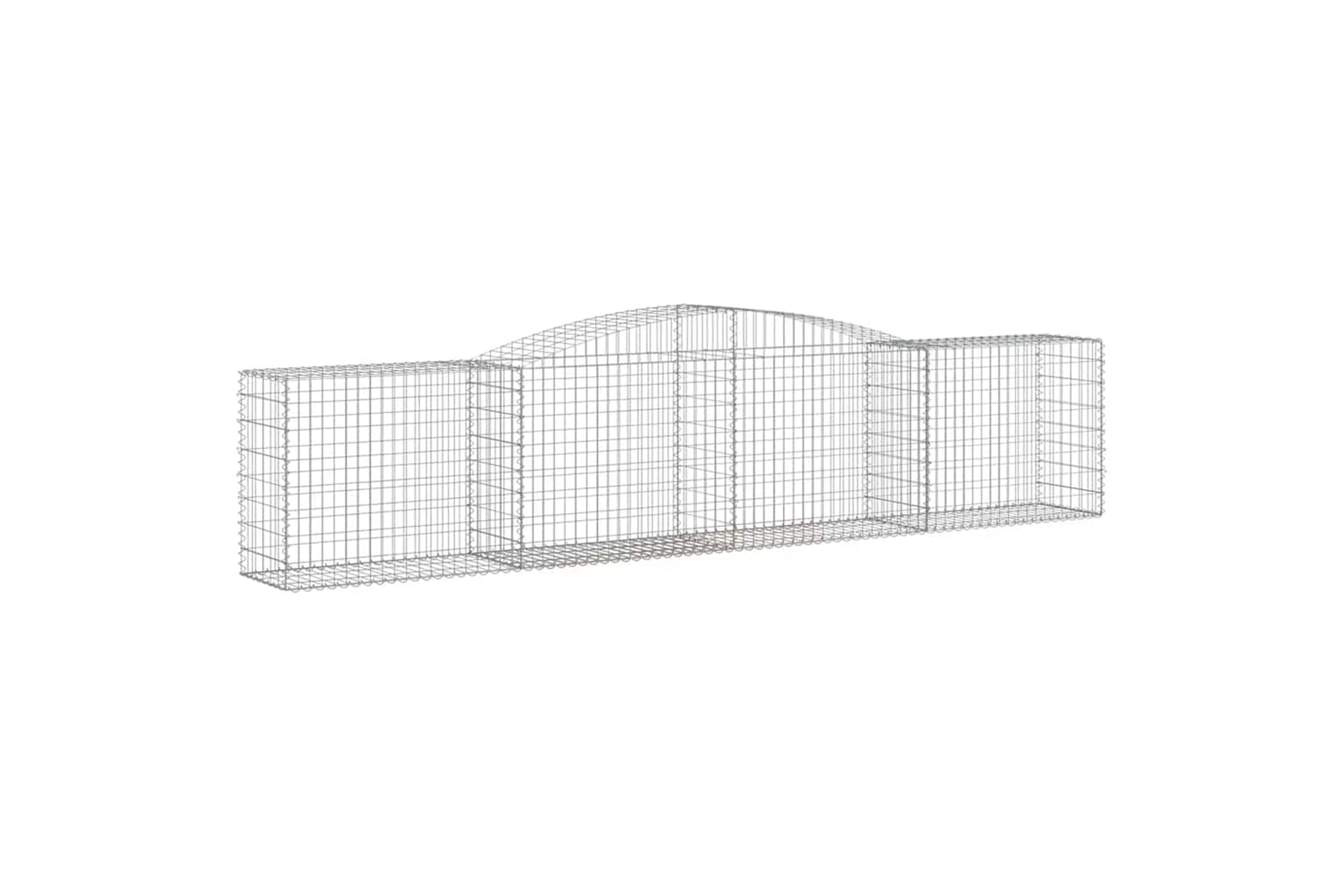 vidaXL 3146992 Arched Gabion Baskets 15 Pcs 400x50x80/100cm Galvanised Iron-2