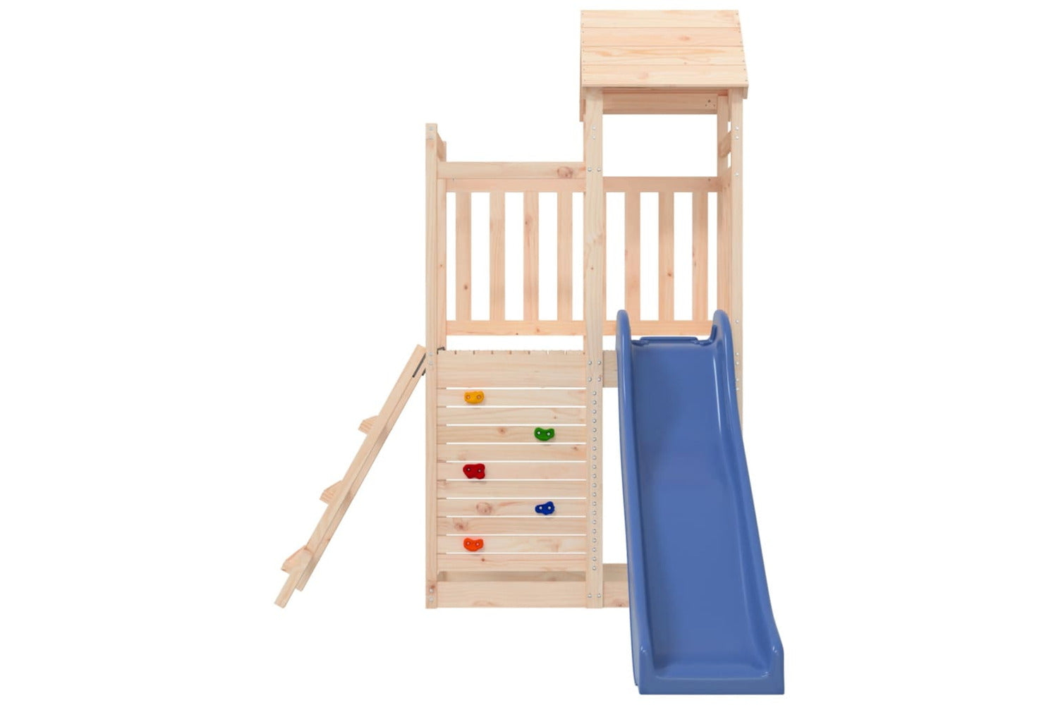 Vidaxl 3155888 Playhouse With Slide Rockwall Solid Wood Pine-4